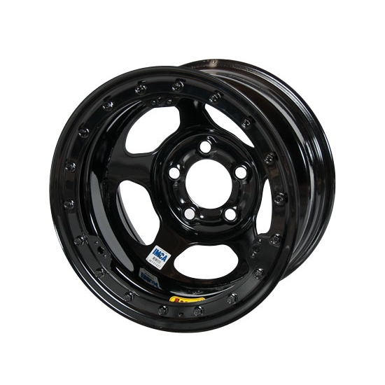Bassett 58AC1IL 15X8 Inertia 5on4.75 1 In BS IMCA Black Beadlock Wheel