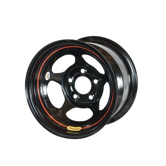 Bassett 58AF3W 15X8 Inertia 5on4.5 3 In Backspace Wissota Black Wheel