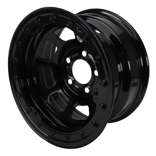 Bassett 58DC2WL 15X8 D-Hole 5on4.75 2 BS Wissota Black Beadlock Wheel
