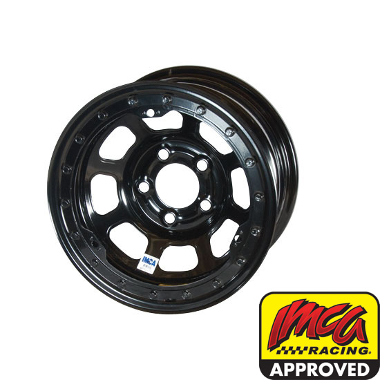 Bassett 58DF475IL 15X8 D-Hole 5 on 4.5 4.75 IMCA Black Beadlock Wheel