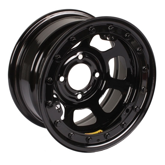 Bassett 58DP3L 15X8 D-Hole 4 on 4.25 3 Inch BS Black Beadlock Wheel