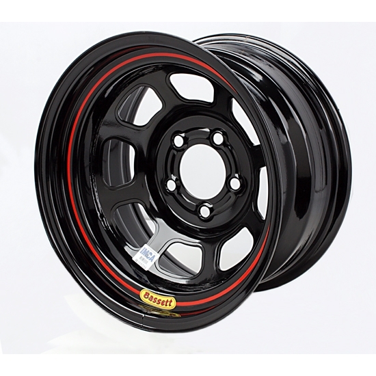 Bassett 958I52B 15X8 Excel D-Hole 5x5 2 In BS IMCA Black Wheel