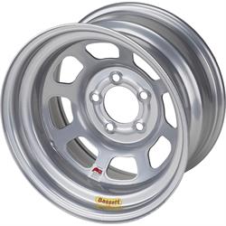Bassett 958I52 15X8 Excel D-Hole 5x5 2 In BS IMCA Silver Wheel