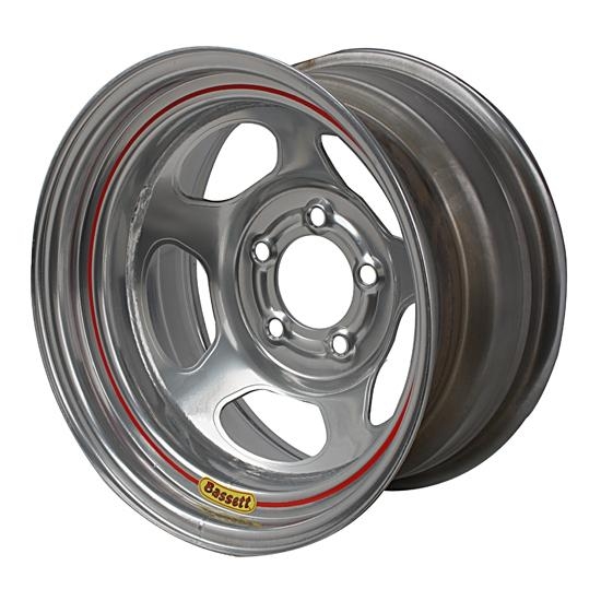 Bassett D58A535S 15X8 Dot Inertia 5 on 5 3.5 In Backspace Silver Wheel