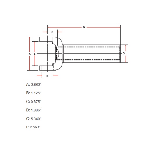 TCI 965300 TH400 Trans Slip Yoke for N3R Series U-Joints