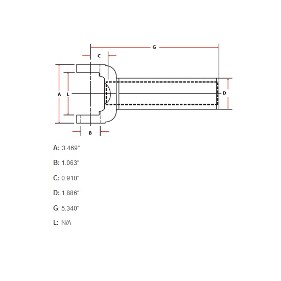 TCI 965310 TH400Trans Slip Yoke for N1310 Series U-Joints