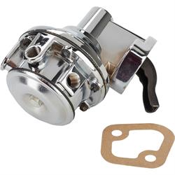 Small Block Chevy 80 GPH Mech Pump/Supply Kit,4150 Log,6AN,Chrome