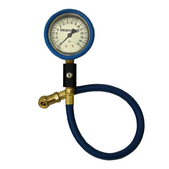Intercomp 360065 2.5 Inch Deluxe, Liquid-Filled, 15 PSI Air Pressure Gauge