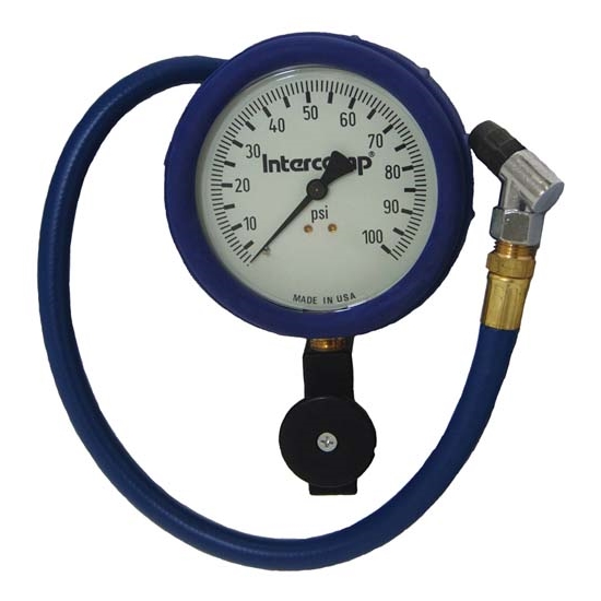 Intercomp 360088 4 Inch - 100 PSI Fill, Bleed, and Read Air Pressure Gauge
