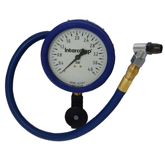 Intercomp 360090 4 Inch - 0-4 Bar Fill, Bleed, and Read Air Pressure Gauge