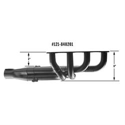 Dynatech® Mini Stock Headers 200 & 2300 CC Ford Pinto, Chassis Exit
