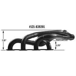Dynatech® Mini Stock Headers 200 & 2300 CC Ford Pinto, Chassis Exit