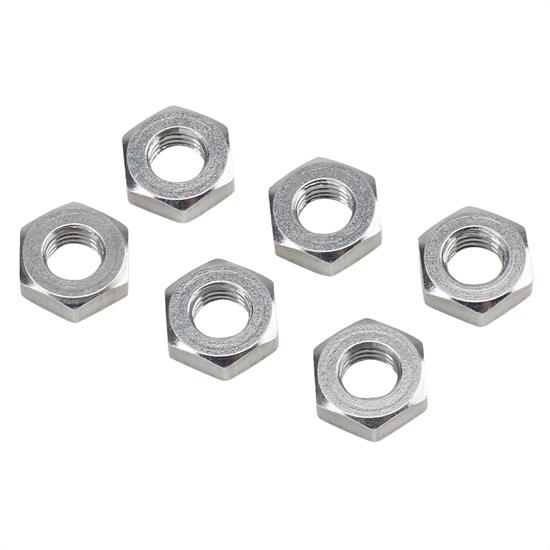 Aluminum Jam Nuts, 1/4-28 RH, Pack/6