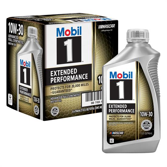 Mobil 1 Extended Performance Full Syn Oil 10W-30, 1 Qt, Case of 6
