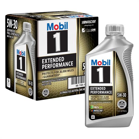 Mobil 1 Extended Performance Full Syn Oil 5W-30, 1 Qt, Case of 6