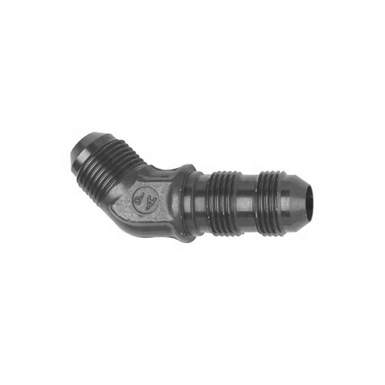 Fragola 483708B AN Flare Bulkhead Fitting, -8 AN, 45 Degree, Black