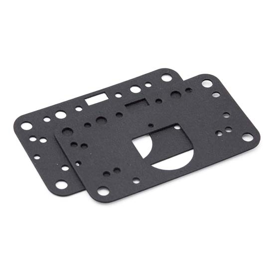 Edelbrock 12380 HDQ Carburetor Metring Block Gasket, Fiber, Black