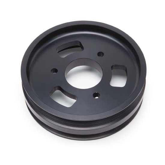 Edelbrock 15818 Crank Drive Pulley, Truck Offset, LS Dual Quad
