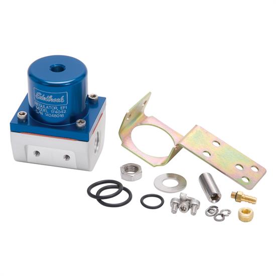 Edelbrock 174042 Fuel Pressure Regulator, Blue Anodized