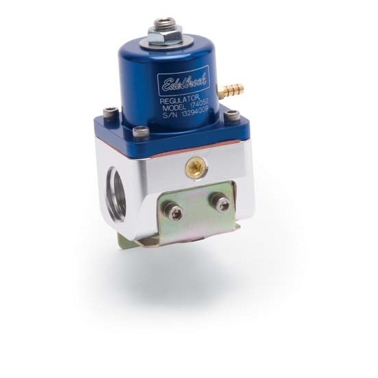 Edelbrock 174052 Fuel Pressure Regulator, Carbureted, 5-10psi., Blue
