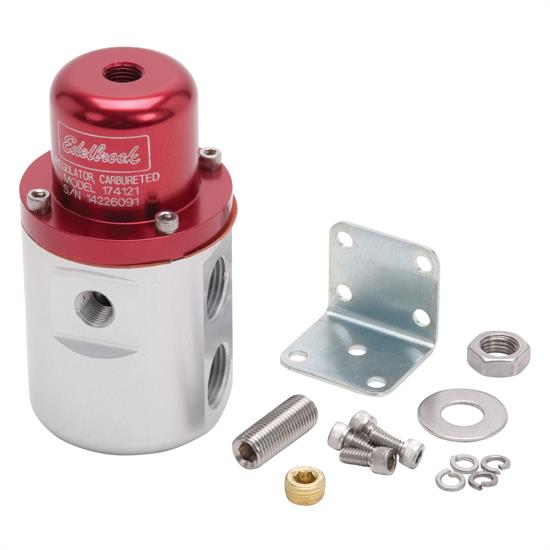 Edelbrock 174121 Fuel Pressure Regulator, Red Anodized