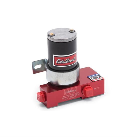 Edelbrock 182061 Quiet-Flo Electric Fuel Pump, Carbureted, 60 GPH, Red