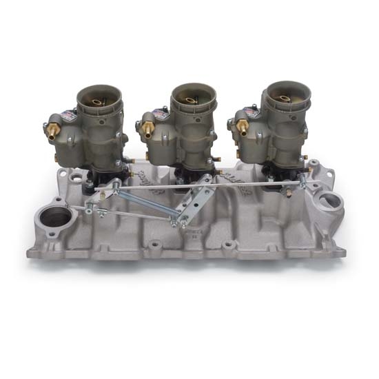 Edelbrock 2015 Vintage Intake Manifold/Carburetor Kit, Chevy