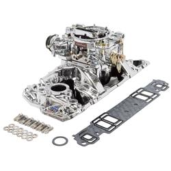 Edelbrock 20224 Air-Gap Single-Quad Intake Manifold/Carburetor Kit