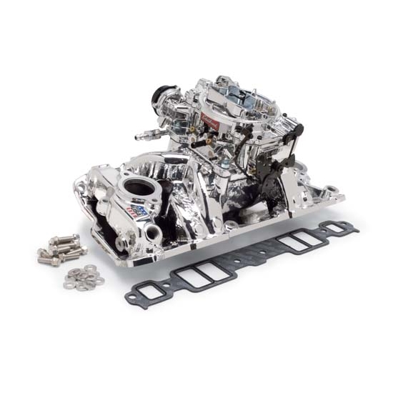 Edelbrock 20244 RPM Air-Gap Single-Quad Intake Manifold/Carburetor Kit