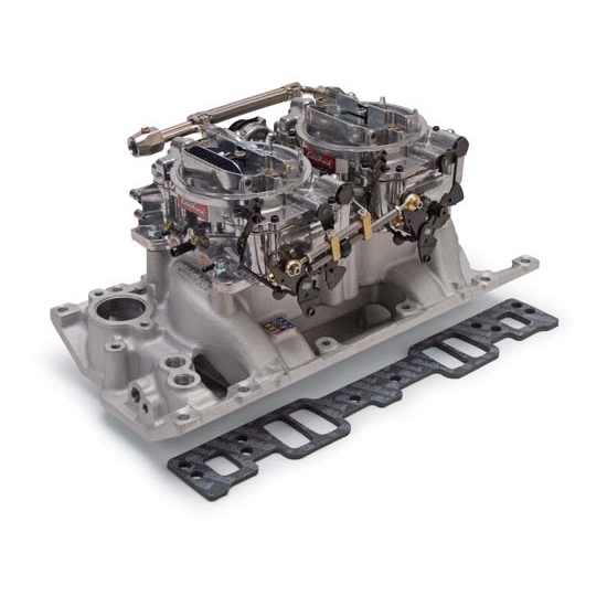 Edelbrock 2026 RPM Air-Gap Dual-Quad Intake Manifold/Carburetor Kit