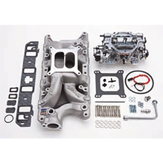 Edelbrock 2032 Single-Quad Intake Manifold/Carburetor Kit, Ford