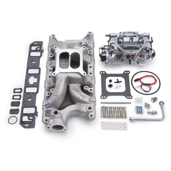 Edelbrock 2033 Single-Quad Intake Manifold/Carburetor Kit