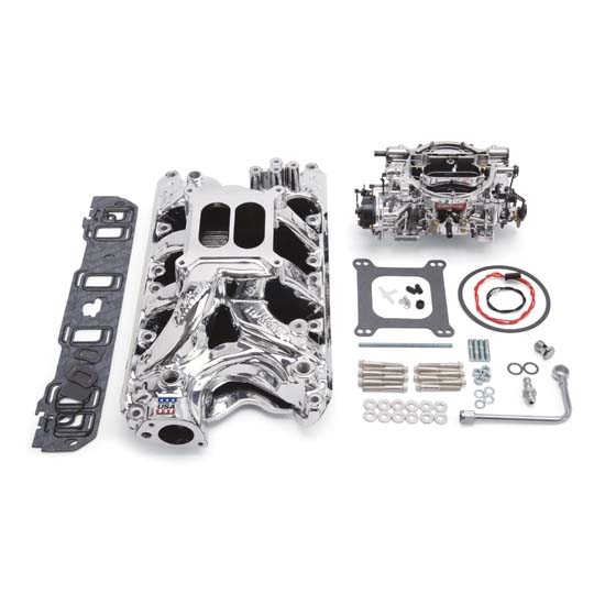 Edelbrock 20344 Performer RPM Intake Manifold/Carburetor Kit, Ford