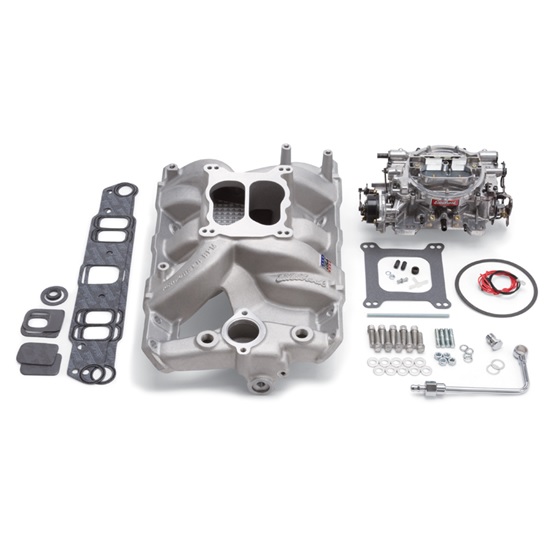 Edelbrock 2056 Single-Quad Intake Manifold/Carburetor Kit