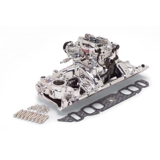 Edelbrock 20634 Performer RPM Intake Manifold/Carburetor Kit,BB Chevy