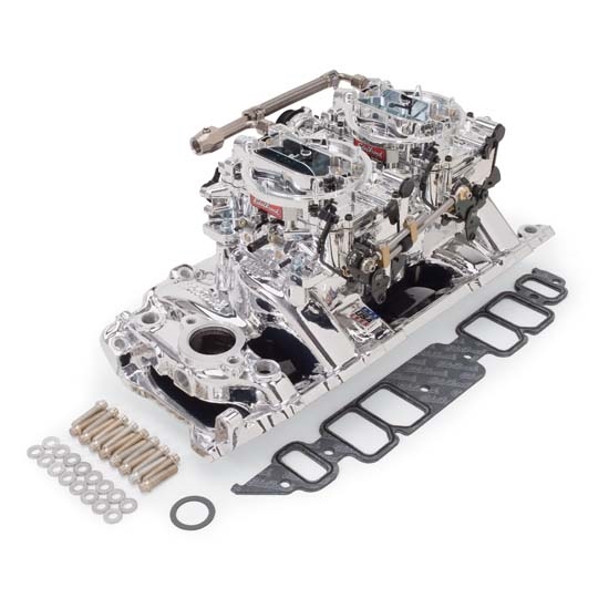 Edelbrock 20664 RPM Air-Gap Dual-Quad Intake Manifold/Carburetor Kit