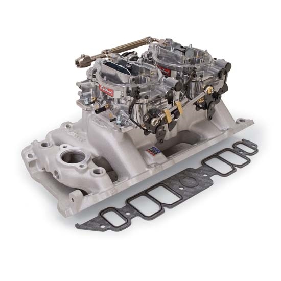 Edelbrock 2066 RPM Air-Gap Dual-Quad Intake Manifold/Carburetor Kit