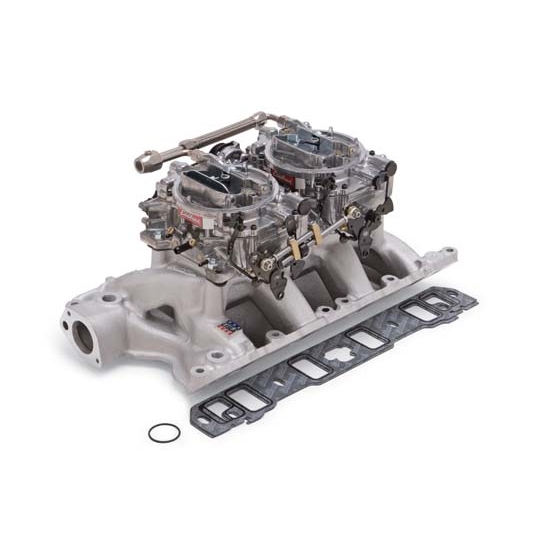 Edelbrock 2085 RPM Air-Gap Dual-Quad Intake Manifold/Carburetor Kit