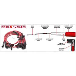 Edelbrock 22712 Max-Fire Ultra-Spark Plug Wire Set, 1974-88 SBC