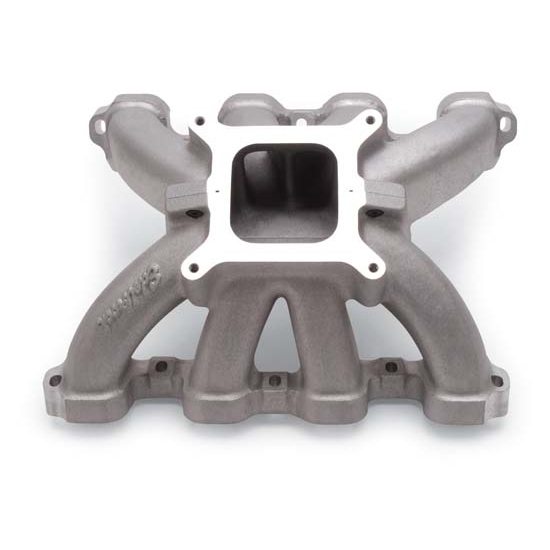 Edelbrock 28478 Victor 2 Piece Intake Manifold, Single Plane, Chevy