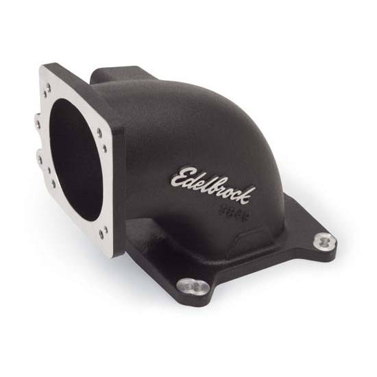 Edelbrock 38493 Intake Elbow Throttle Body Adapter, Black, 95mm