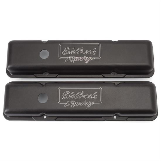 Edelbrock 41713 Victor Series Valve Cover Set, Small Block Chevy