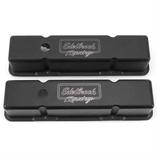 Edelbrock 41733 Victor Series Valve Cover Set, Small Block Chevy