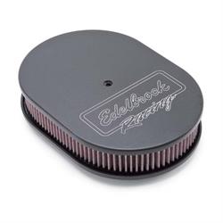Edelbrock 42203 Victor Series Air Cleaner Assembly, Oval, 2.5 Inch
