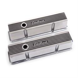 Edelbrock 4263 Elite Series Valve Cover Set, Small Block Chevy
