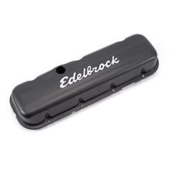 Edelbrock 4483 Signature Series Black Valve Cover Set,Big Block Chevy
