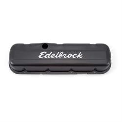 Edelbrock 4483 Signature Series Black Valve Cover Set,Big Block Chevy