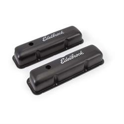 Edelbrock 4623 Signature Series Black Valve Cover Set, FE BB Ford