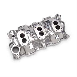 Edelbrock 54191 C357-B Three-Deuce Intake Manifold, Small Block Chevy