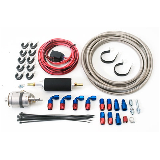 Russell 641600 LS/Hemi Complete EFI Fuel System Retrofit Kit, Red/Blue